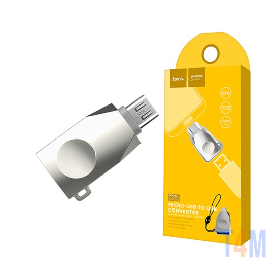 OTG Adaptador Hoco UA10 para Micro-USB Gris